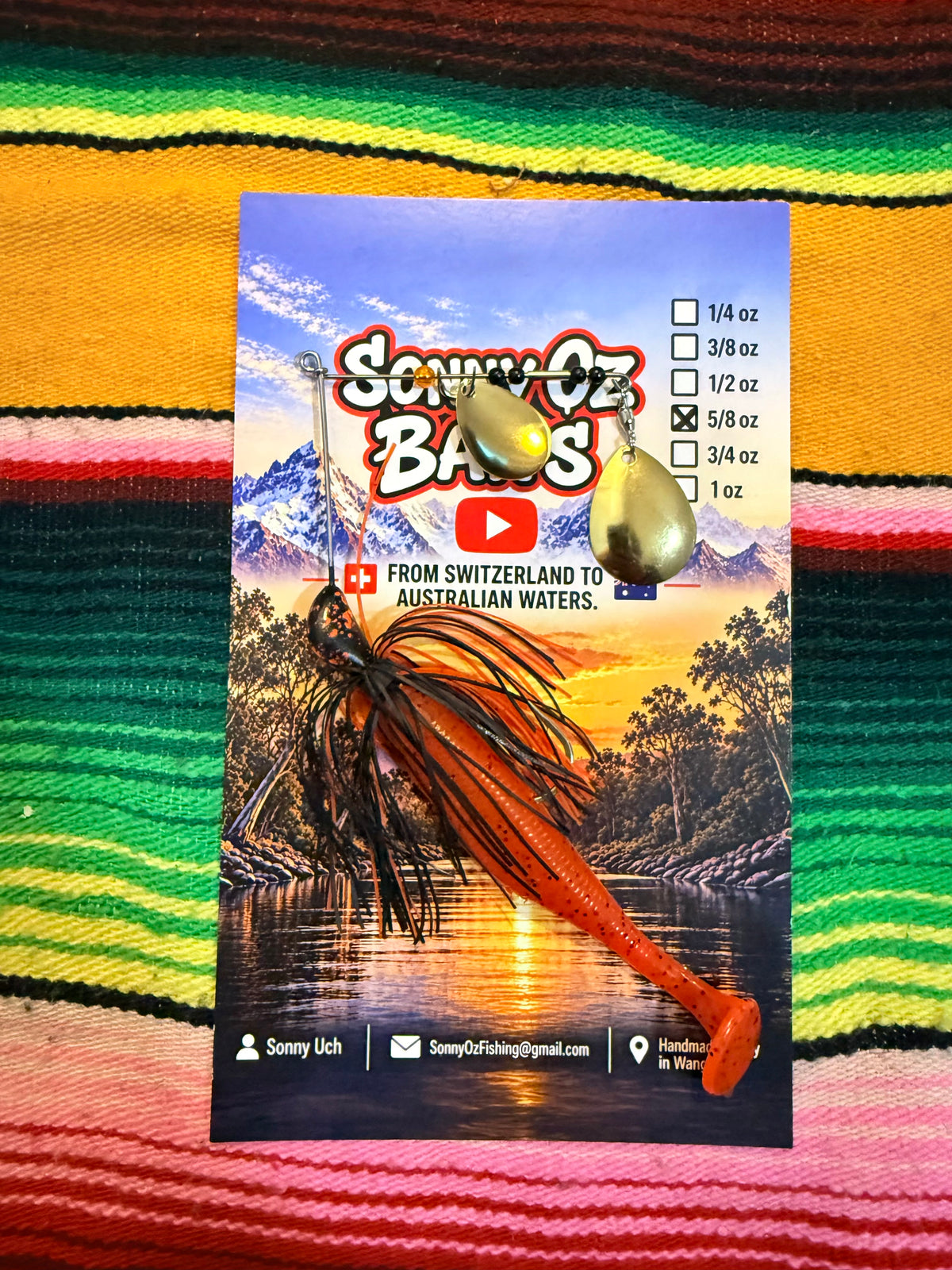 5/8oz Spinnerbait - Orange & Black