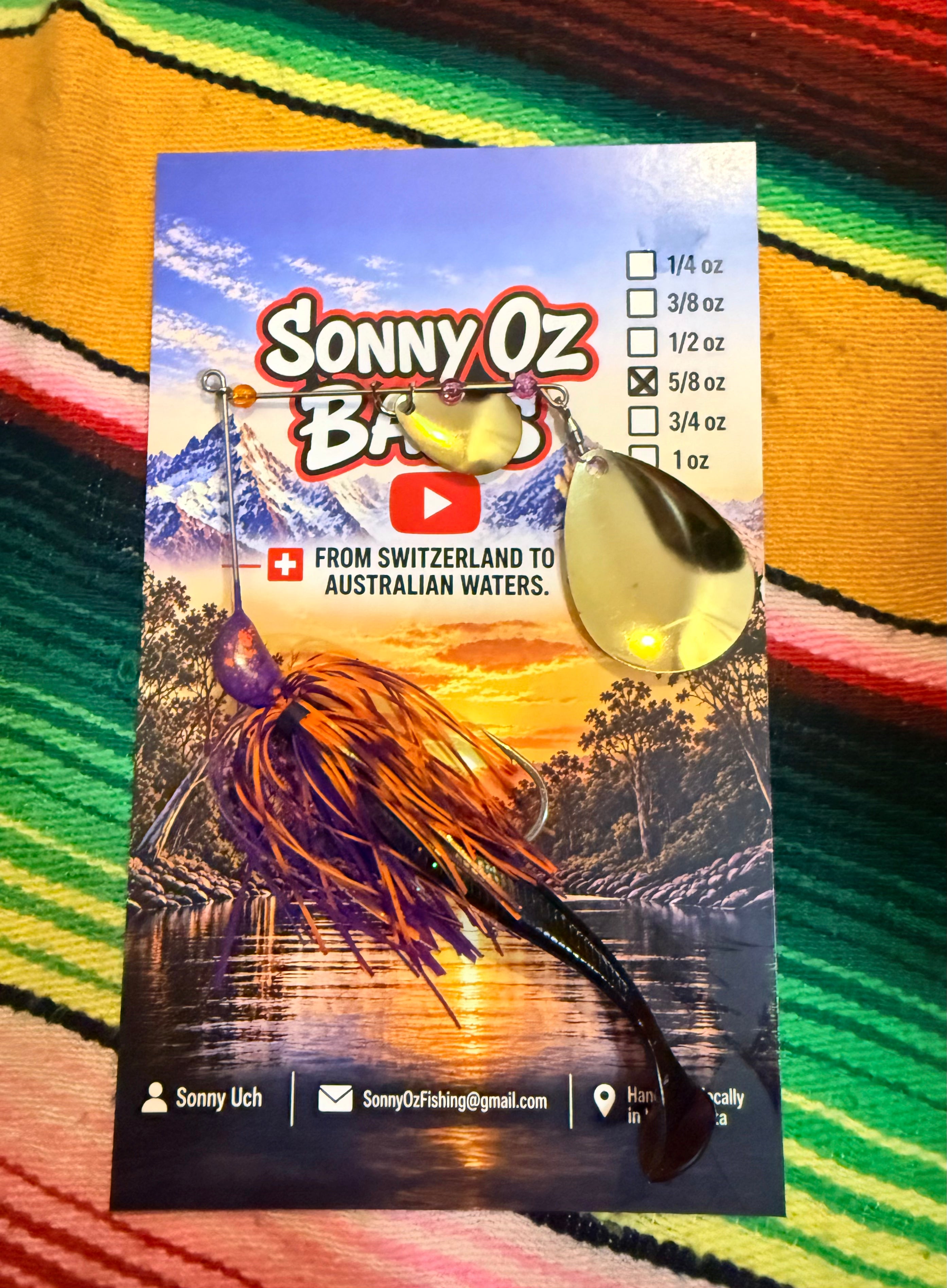 5/8oz Spinnerbait - Purple and Orange