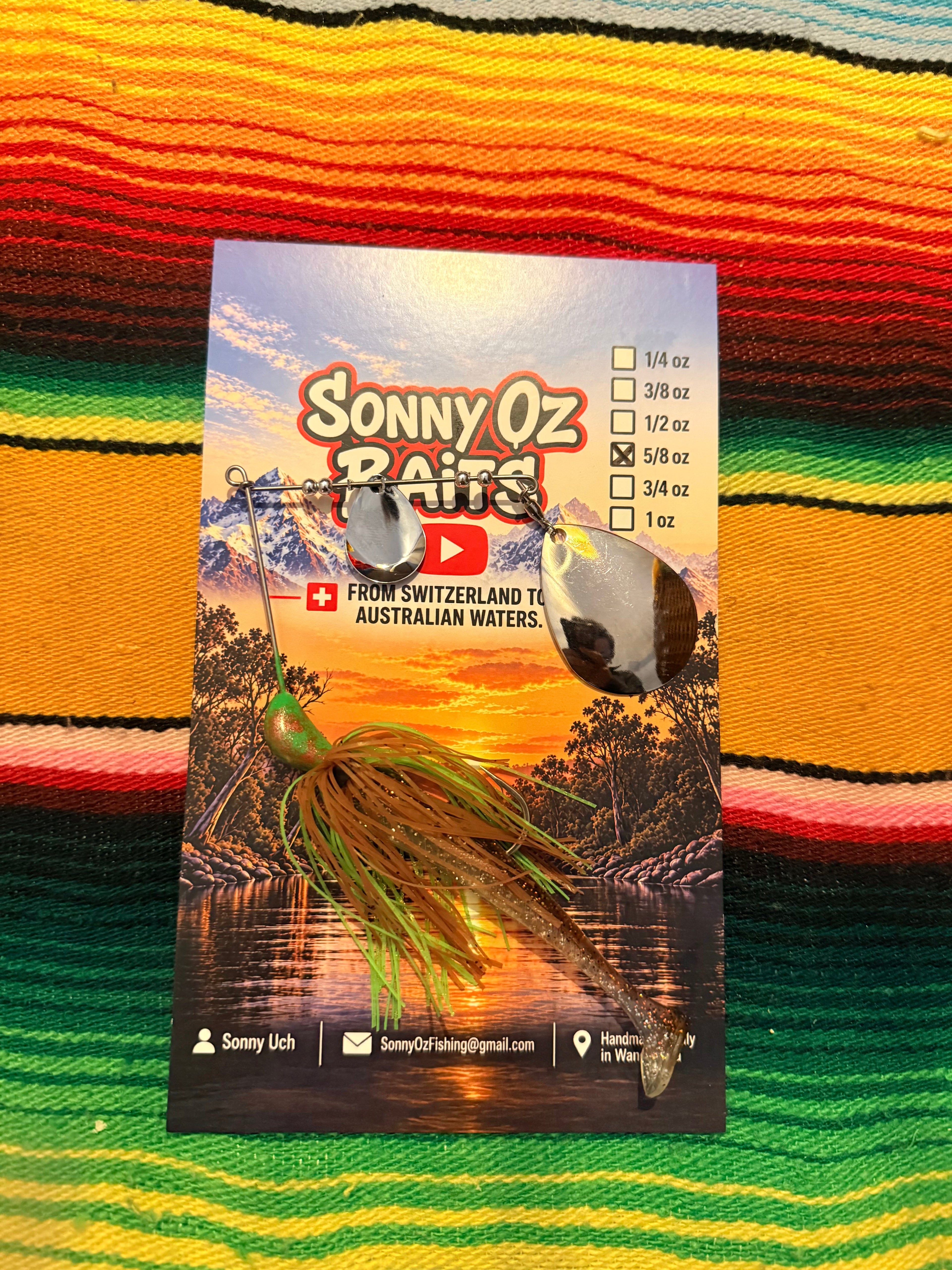 5/8oz Spinnerbait - Green & Pumpkin