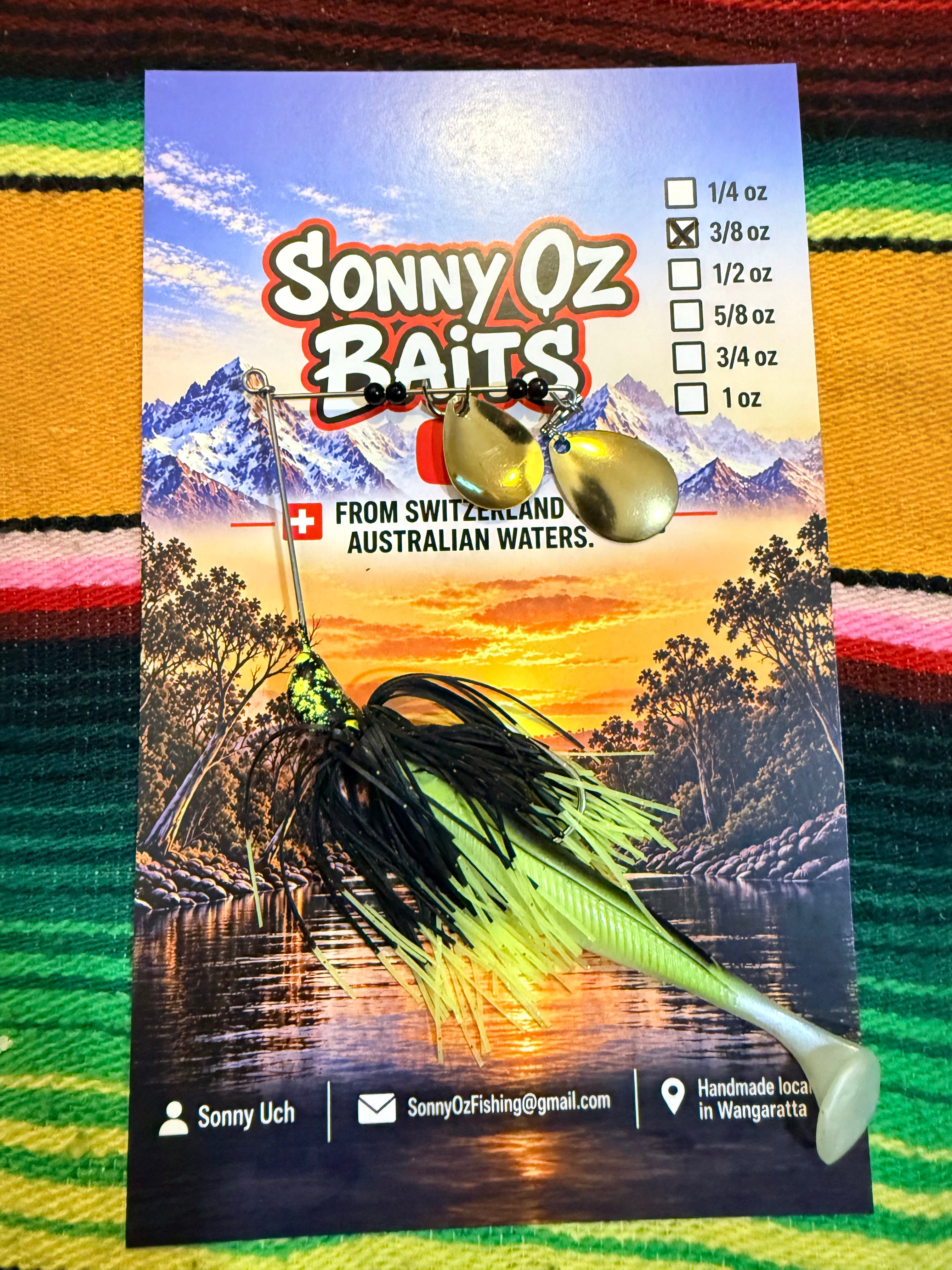 3/8oz Spinnerbait - Black & Yellow